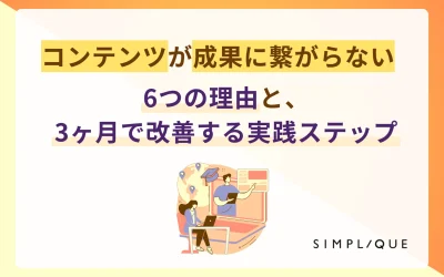 コンテンツが成果に繋がらない6つの理由と、3ヶ月で改善する実践ステップ
